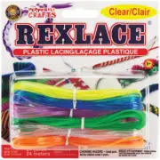Pepperell Rexlace Plastic Lacing 27 Yards Assorted Translucent Colors
