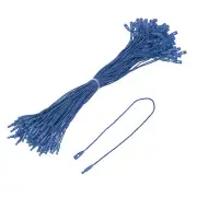 Cotton Hang Tag String Snap Lock Pins Blue 7.8 Inch Pack of 100