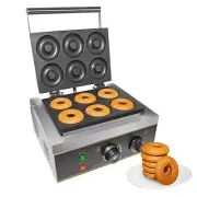 GorillaRock Mini Donut Maker | 6 Circle Donuts | Electric Donut Machine | 110V