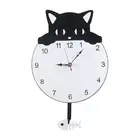 Functional Black Cat Wall Clock with Silent Mechanism for Peaceful Living