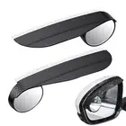 Car Rearview Rain Eyebrow Mirror 2pcs Round Glass Frameless Convex Rear View Mir