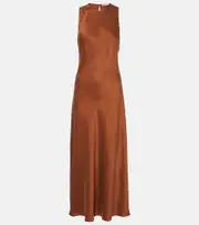 [Asceno] Asceno Valencia silk charmeuse slip dress AU 8 brown