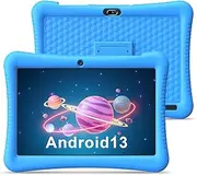 EagleSoar Children's Tablet 10 Inch HD Display Android 13 3GB RAM 32GB ROM Quad Core, WiFi, 6000 mAh Battery, Child Lock, Eye Protection, Children's Tablet from 2-12 with Childproof Case (Blue)