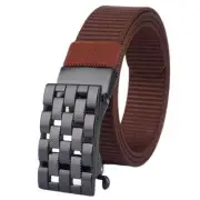 Adult Nylon Belt Automatic Buckle Weaving Fastening Method Rectangular Alloy Buc