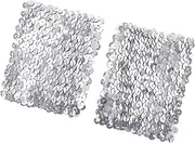 [FEOYA] Women's Sequin Glitter Shorts, Sparkly Sequin Mermaid Crop Tops, and Sequin Polyester Fancy Dress Wristbands