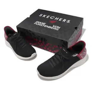 Skechers 休閒鞋 Ultra Flex 3.0 女鞋 黑 紅 豹紋 美國時裝設計師聯名款 瞬穿科技 150166BKPK