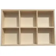 Wooden Liquid Dye Container Box Art Supplies Container Grid Organizer