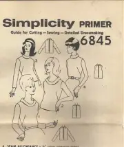 SIMPLICITY Primer 6845 MISSES' SIZE 10 SET OF BLOUSES SEWING PATTERN VINTAGE