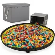 STUDLLY Kids Toy Box Chest Storage with Lid and Big Play Mat for Boys and Gir...