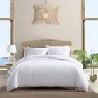 Tommy Bahama Basketweave Comforter Set Queen-Size Soft Cotton White (3-Piece)