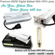 600W Digital Ballast 600W HPS Lamp Lighting Kit Fo Hydroponics Indoor Grow Tent