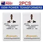 2Pack Voltage Converter 110V 120V to 220V 240V Step Up Down Transformer Adapter