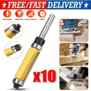 1-1/2" 1/4" Shank Flush Trim Top Bottom Bearing Router Bit Woodworking Tool