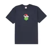 Supreme Grinch Christmas Navy Tee Green Red L Large