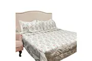 Hotel Living 3 Pce Light Weight Comforter Set Queen/King Corbett Floral Coral Comforter Sets Queen