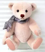 Steiff Club 2013 Bear Louis 421259 Purple Scarf 13.2" Alpaca Pink