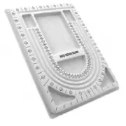 2 Flocked Bead Stringing Boards Beading Organizing Sorting Tray Thread Tool
