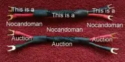 NEW PAIR MONSTER CABLE SIGMA RETRO GOLD SPEAKER JUMPERS 4 MOST TRANSPARENT SOUND