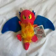 NWT Bark Box WETBEARD THE DRAGON Plush Dog Toy, Blue + Red, Large (50+ lbs)