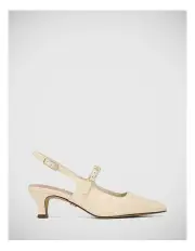 [Wittner] Harendra Crinkle Patent Leather Heel in Ivory
