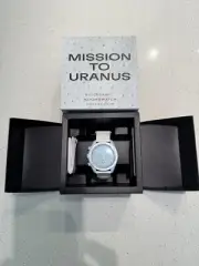 Swatch x Omega Mission To Uranus Moonswatch Ostrich Leather New VERY RARE Paris