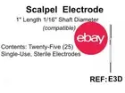Ellman E3D Scalpel Electrode Twenty Five (25) Single-Use
