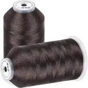 2 Pack Polyester Huge Spools Threads for Embroidery Machines Sewing