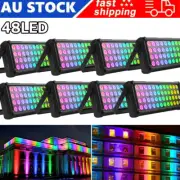 48LED RGB Wall Wash Light Strobe Rainbow Effect Light DMX DJ Disco Party Wedding