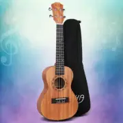 23 Inch Concert Ukulele Smooth Touch Mahogany Body W/ Carry Bag And Accessories