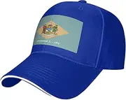 [SSIULUS] Flag of Delaware Casquette Cap Hats,Trucker,Baseball Cap with Snapback,Perfect for Summer,Golf
