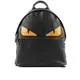 FENDI Bag Bugs 鱷魚皮怪獸眼睛牛皮後背包(黑色)_展示品 FVZ012 6E3 F0H95