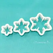 Snowflake Polymer Clay Cutter Set (style 1) - winter christmas stud earrings