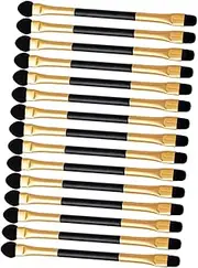 BIUDECO Mini Makeup Brush Set 15pcs Eye Shadow Sticks Double-sided Applicators Non-slip Design for Travel