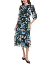 Donna Ricco Chiffon Midi Dress
