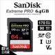 【台灣公司貨】SanDisk Extreme Pro SDXC 64GB 170/90M 記憶卡 V30