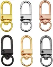 24 Pcs Small Size Metal Lobster Claw Clasps Swivel Lanyards Trigger Snap Hook...