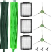 Replacement Parts for iRobot Roomba i8 i8+ i7 i7+ i6 i6+ i4 i3 i3+ Plus J7 J7+ E5 E6 E7 i&E&J Series Vacuum Cleaner, 1 Set of Multi-Surface Rubber Brushes + 3 HEPA Filters + 3 Edge-Sweeping Brushes