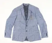 Marks and Spencer Blue Check Blazer, Men's 40R