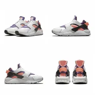 【NIKE 耐吉】武士鞋 Air Huarache 男鞋 白 紫 橘 襪套 休閒鞋(DD1068-101)