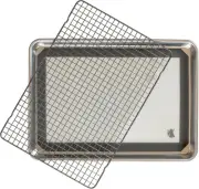Natural Aluminum Cookie Baking Set - Half Sheet, Mat & Cooling Rack Included