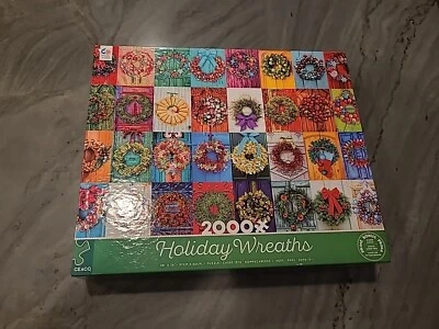 Alison Lee Holiday Wreaths 2000 PC Puzzle Brand New Ceaco Puzzles