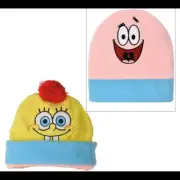 Nickelodeon SpongeBob & Patrick Reversible Beanie Hat Stocking Cap OSFM - NEW