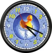 Bubbles Rubber Ducky Bathroom Duck Sign Wall Clock #691