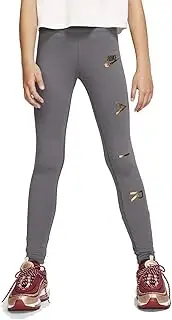 [Nike] Kids Sportswear Favorites Air1 Tights, Black/Metallic Gold
