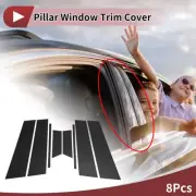 Door Pillar Window Trim for Chevrolet Onix 2020-2023 Black Carbon Fiber