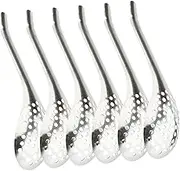 Cabilock 6Pcs Stainless Steel Slotted Spoon Caviar Spoons for Precise Serving for Home and Restaurant Use Kitchen Accessories for Molecular Gastronomy