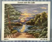 Printed needlepoint tapestry Canvas Only Orchidea 24x30 cm Sunset