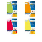 Herma Luminous Neon Labels A4 20pc (99.1x67.7mm) - Red