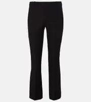 ['S Max Mara] 'S Max Mara Umanita cotton-blend cigarette pants UK 14 black