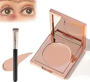 Colored Clay Undereye Corrector, Under Eye Colour Corrector,Color Corrector for Dark Circles with Brush, Conceal & Brighten Dark Circles (1# Light-MediumPeach)